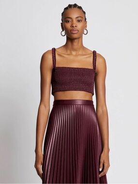Proenza Schouler White Label
Smocked Faux Leather Crop Top NWT
Retail 395 usd
